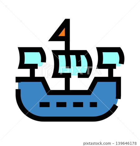 Caravel ship icon representing maritime travel and exploration Caravel ship icon representing maritime travel and exploration 139646178