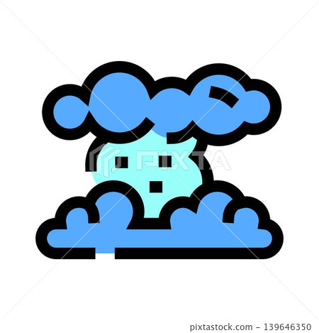 Cloud with rain icon representing weather forecast Cloud with rain icon representing weather forecast 139646350