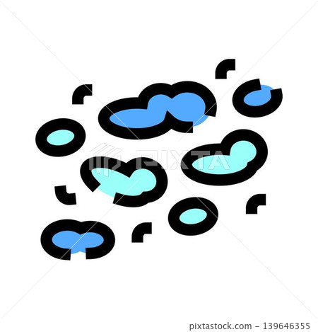Bacteria or virus cells multiplying in an abstract blue representation Bacteria or virus cells multiplying in an abstract blue representation 139646355