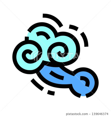 Cloud blowing wind weather forecast icon symbol Cloud blowing wind weather forecast icon symbol 139646374