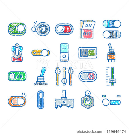 User interface toggles setting control options collection 139646474