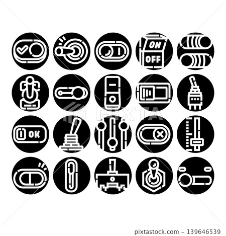 User interface toggles and slider controls collection User interface toggles and slider controls collection 139646539