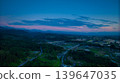 View of the area around Toyama Bay from the hills in the evening. 139647035