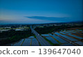 View of the area around Toyama Bay from the hills in the evening. 139647040