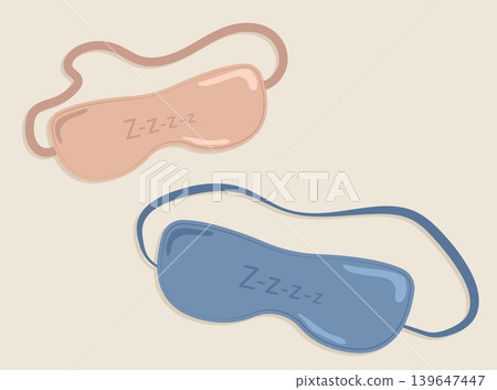 Minimalist Sleep Masks Vector Top View of Silk Eye Shades Set in Pink and Blue Colors for Couples Bedtime Routine Luxury Spa and Healthy Sleep Asset Minimalist Sleep Masks Vector Top View of Silk Eye Shades Set in Pink and Blue Colors for Couples Bedtime Routine Luxury Spa and Healthy Sleep Asset 139647447