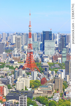 東京鐵塔風景與東京都會風景，東京港區 139647741