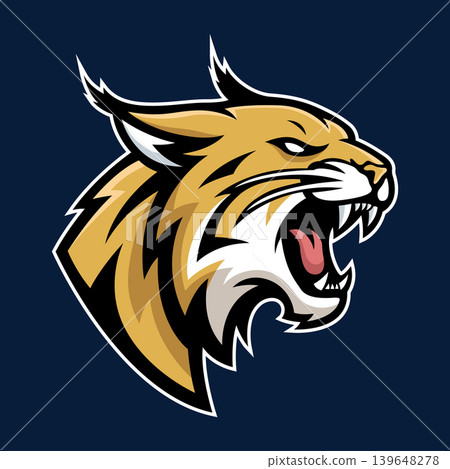 wildcat mascot logo illustration vector design template simple and modern style wildcat mascot logo illustration vector design template simple and modern style 139648278