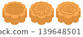 Mooncakes collection, isolated flat vector illustration. Traditional holiday food 139648501
