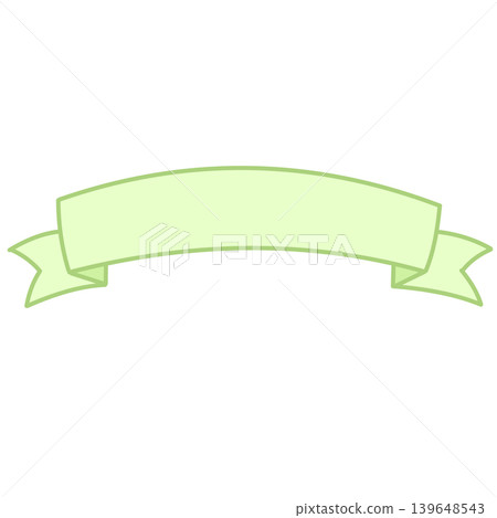 Pale green ribbon banner Pale green ribbon banner 139648543