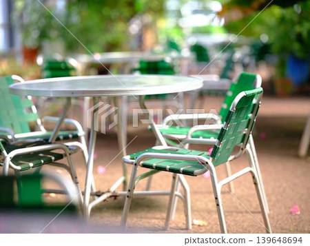 Tables and chairs in the cafe 139648694