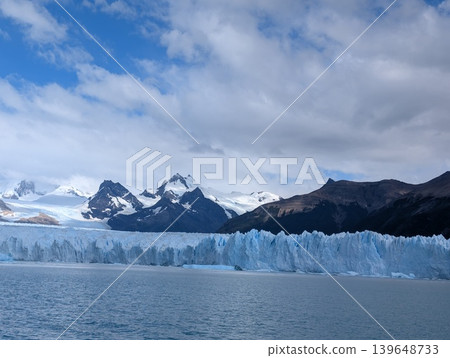 Los Glaciares National Park in Argentina. View of the Perito Moreno glacier and the Andes. Los Glaciares National Park in Argentina. View of the Perito Moreno glacier and the Andes. 139648733