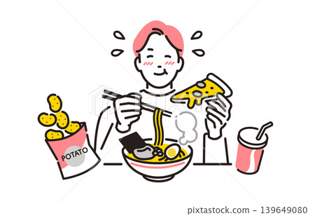 飲食營養不均衡的男性 139649080