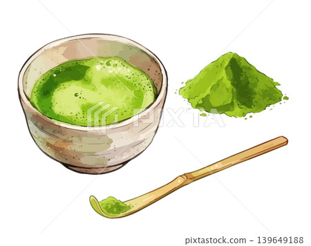 抹茶的誘人插圖 抹茶的誘人插圖 139649188