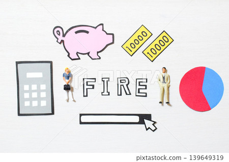 fire and businessmen 139649319