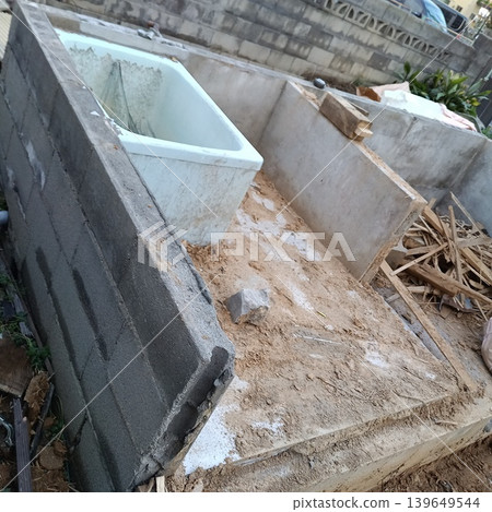 Dismantling a vacant house Dismantling a vacant house 139649544