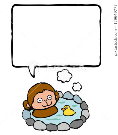 [Speech bubble] One-point design element: monkey 139649772