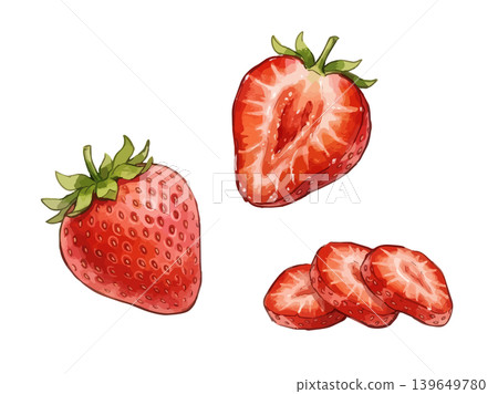 A mouthwatering illustration of strawberries A mouthwatering illustration of strawberries 139649780