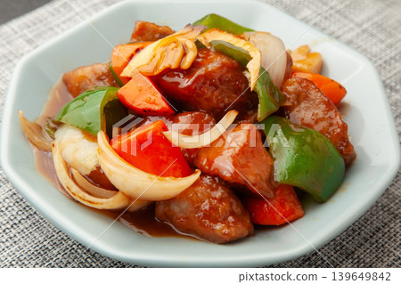 sweet and sour pork sweet and sour pork 139649842