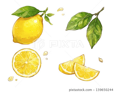 A mouthwatering illustration of a lemon A mouthwatering illustration of a lemon 139650244