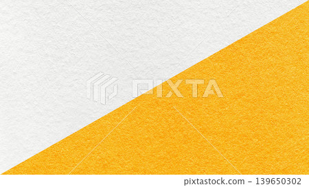 White paper texture two color background with yellow diagonal split and copy space for template, banner, presentation 139650302