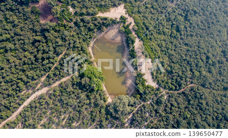 Tilla jogian natural pond hidden in jungle with clear water in pakistan Tilla jogian natural pond hidden in jungle with clear water in pakistan 139650477