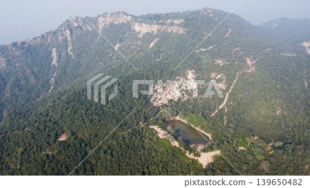 Tilla jogian jungle pond below mountain where ancient jogis drank water daily 139650482