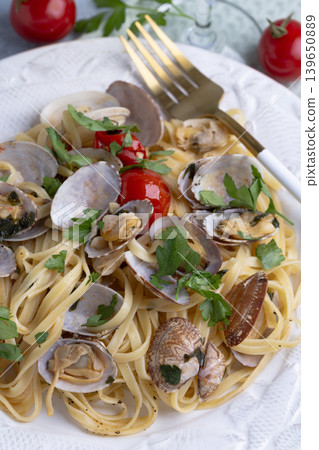 Clams with Pasta. Clams with Pasta. 139650889