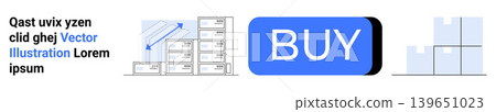 Ecommerce, online shopping, retail logistics, supply chain, growth analytics, marketing. Warehouse stacks and charts with Buy button. Ecommerce and online shopping concepts Ecommerce, online shopping, retail logistics, supply chain, growth analytics, marketing. Warehouse stacks and charts with Buy button. Ecommerce and online shopping concepts 139651023