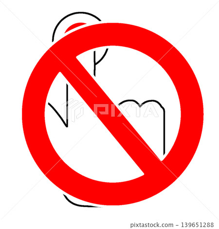 A "do not touch" icon indicates something that should not be touched. 139651288