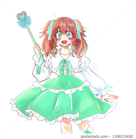 Magical girl image cosplay, green Magical girl image cosplay, green 139651488