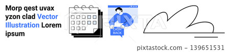 Business planning, customer feedback, communication design, organization, conceptual art, modern visuals. Calendar icon, feedback screen abstract curves. Business planning and customer feedback Business planning, customer feedback, communication design, organization, conceptual art, modern visuals. Calendar icon, feedback screen abstract curves. Business planning and customer feedback 139651531