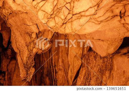 Greece, Kastoria, Dragon's Cave, a famous limestone cave located in Kastoria, Greece. 139651651