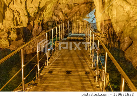 Greece, Kastoria, Dragon's Cave, a famous limestone cave located in Kastoria, Greece. Greece, Kastoria, Dragon's Cave, a famous limestone cave located in Kastoria, Greece. 139651658