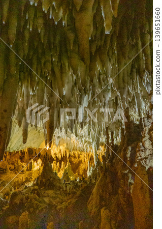 Greece, Kastoria, Dragon's Cave, a famous limestone cave located in Kastoria, Greece. Greece, Kastoria, Dragon's Cave, a famous limestone cave located in Kastoria, Greece. 139651660