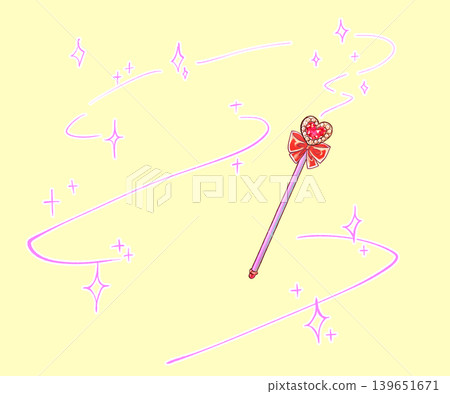 An image of casting a spell with a magic wand. An image of casting a spell with a magic wand. 139651671