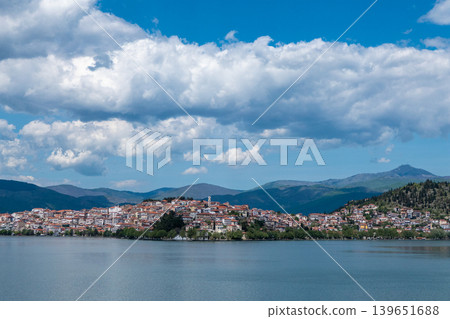 Greece, View of the town of Kastoria and Lake Orestiada Greece, View of the town of Kastoria and Lake Orestiada 139651688