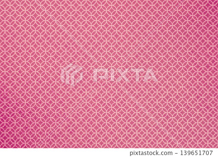 Background image 17: A bright red fabric with a white Shippo (seven treasures) pattern gradient. 139651707