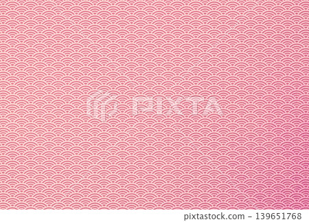 Background image 7: A bright red fabric with a white gradient seigaiha (wave) pattern. Background image 7: A bright red fabric with a white gradient seigaiha (wave) pattern. 139651768