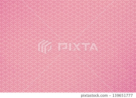 Background image 16: A bright red fabric with a white gradient seigaiha (wave) pattern. Background image 16: A bright red fabric with a white gradient seigaiha (wave) pattern. 139651777