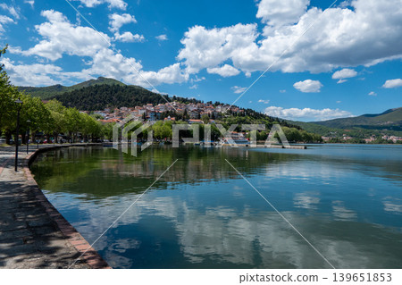 Greece, View of the town of Kastoria and Lake Orestiada Greece, View of the town of Kastoria and Lake Orestiada 139651853
