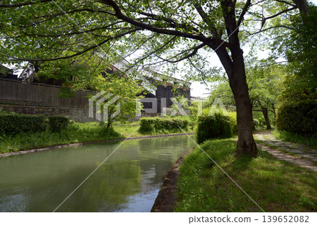 Horikawa River in Fushimi, Fushimi Ward, Kyoto City Horikawa River in Fushimi, Fushimi Ward, Kyoto City 139652082