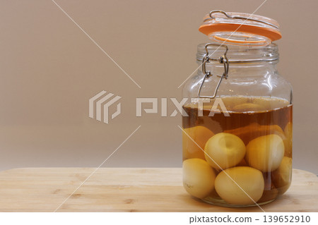 British pickled eggs in a jar British pickled eggs in a jar 139652910