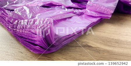 Plastic bags contribute to pollution on the planet and harm the environment 139652942