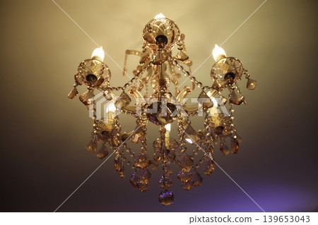 Illumination from old styling golden roof lustre stock image Illumination from old styling golden roof lustre stock image 139653043