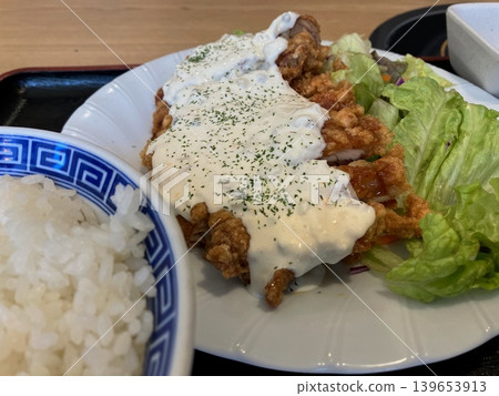 Chicken Nanban Set Meal Served with Tartar Sauce Chicken Nanban Set Meal Served with Tartar Sauce 139653913