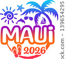 Maui Hawaii 2026 with Vacation and Trip Elements - Palm Tree Sunglasses Dolphin 139654295
