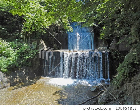 The water flowing from the banks of the Abukuma River The water flowing from the banks of the Abukuma River 139654815