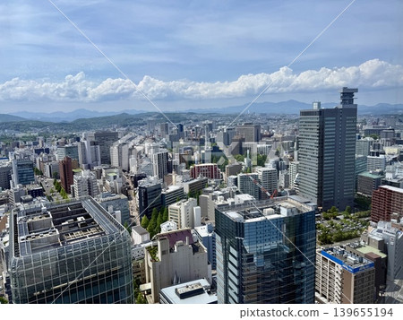 View of downtown Sendai from a high-rise building View of downtown Sendai from a high-rise building 139655194