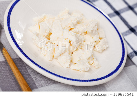 Young type of cheese on plate Young type of cheese on plate 139655541