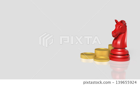 Strategic Investment Chess Knight Concept 3d render. Strategic Investment Chess Knight Concept 3d render. 139655924
